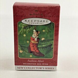 Hallmark Keepsake Ornament Fashion Afoot Shoe Mouse #1 Porcelain Vintage 2000